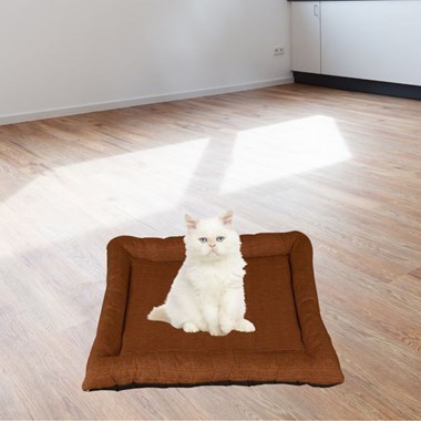 Colchonete Pequeno Impermeável Retangular para Pet - Cor Cacau