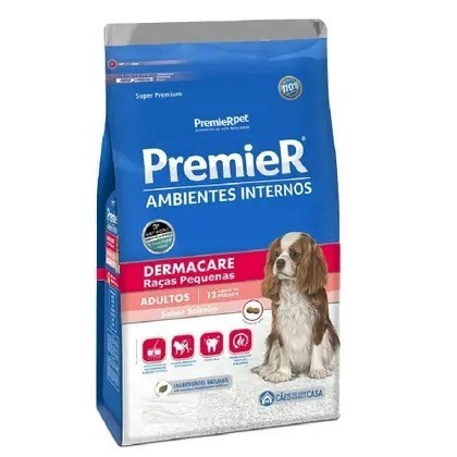 Ração Premier Amb. Int. Dermacare Cães Adultos Raças Pequenas Salmão 2,5kg