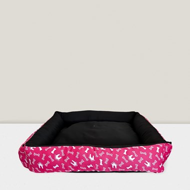 Cama Impermeável Extra Grande Quadrada para Pets Pink