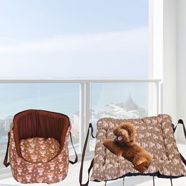 Kit 2 Pçs Bolsa para Transporte Cama Iglu e Colchonete 2 em 4 Bolsa Impermeável Avelã