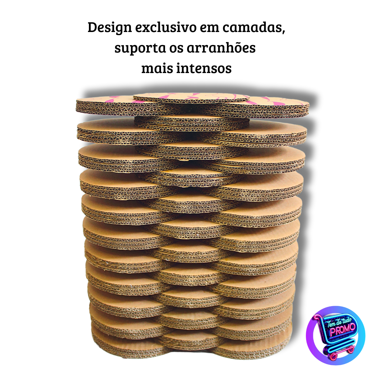 Arranhador Para Gatos Camadas Divertida Papelão Reciclável e Biodegradável 