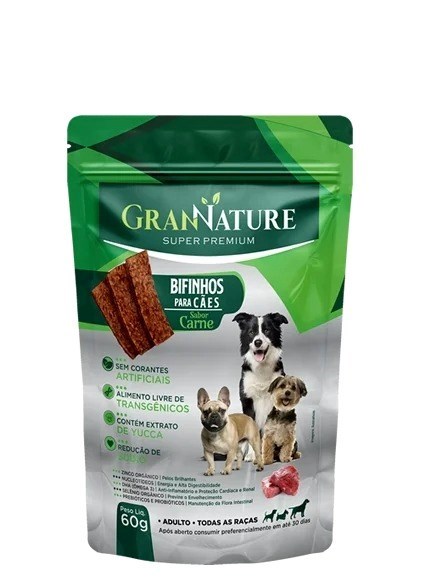 Bifinhos Gran Nature Sabor Carne 60g