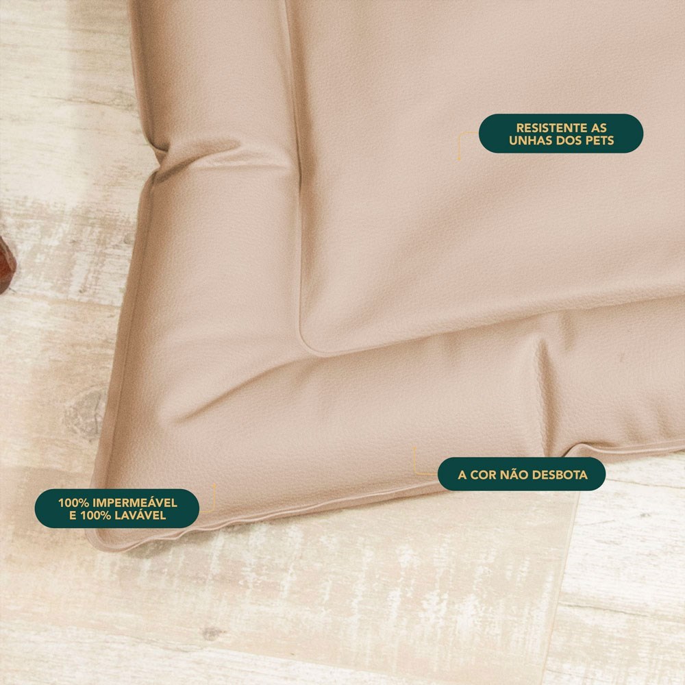 Cama Pet Resistente Quadrada : Inflável, Impermeável, Fácil de Limpar  Grande Cor Caramelo
