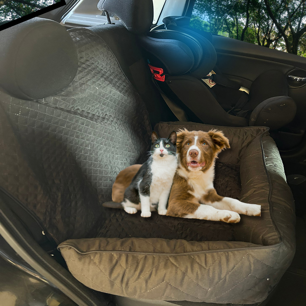 Capa Protetora Impermeável para Banco Traseiro de Veículo - Preto Liso
