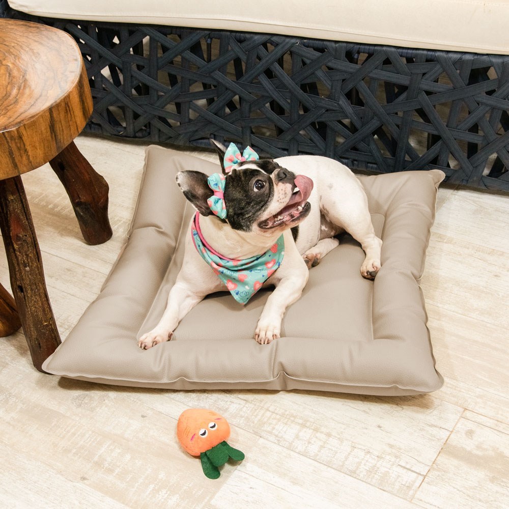 Cama Pet Resistente Quadrada : Inflável, Impermeável, Fácil de Limpar  Grande Cor Caramelo