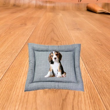 Colchonete Médio Impermeável Retangular para Pet Cor Chumbo    