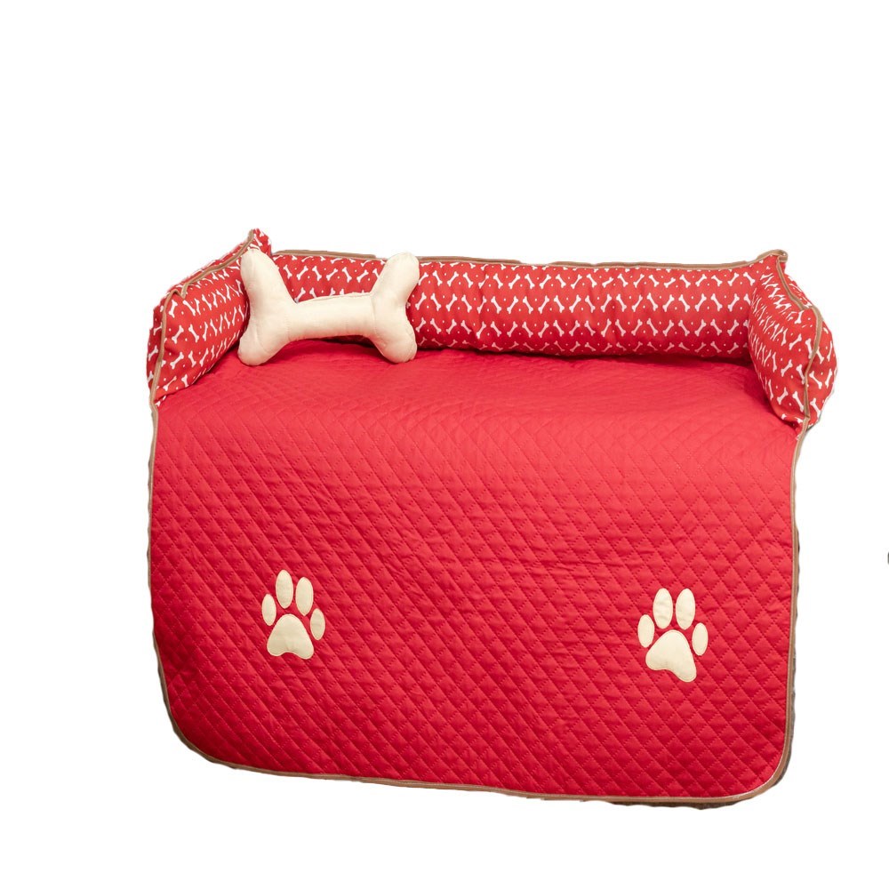 Cama Protetora Impermeável para Sofá – Grande, Vermelho, Ideal para Pets