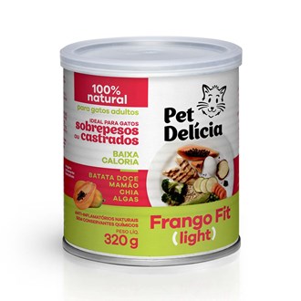 Alimentação Natural Pet Delícia Frango Fit Gato 320g