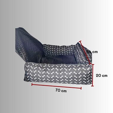 Cama Pet e Capa Protetora Impermeável 2 em 1 para Banco Traseiro de Veículo - Preto