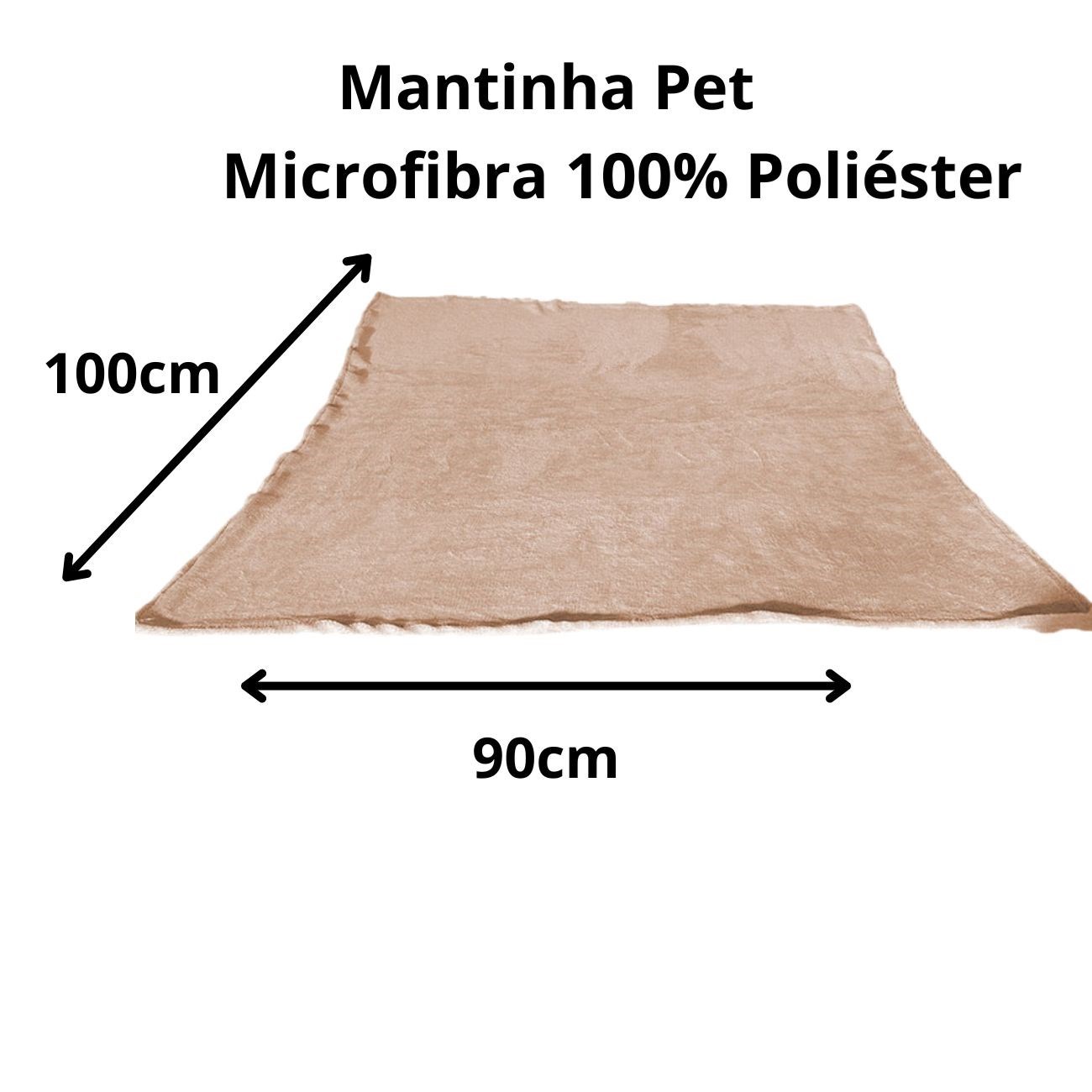 Cobertor Manta Pet  Em Microfibra Avelã