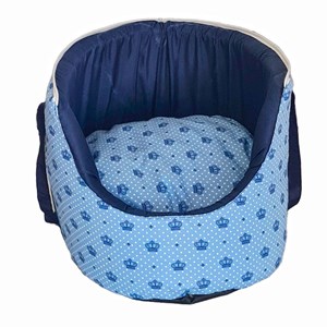 Bolsa e Cama para Pets para Transporte 2 em 1 Realeza Azul
