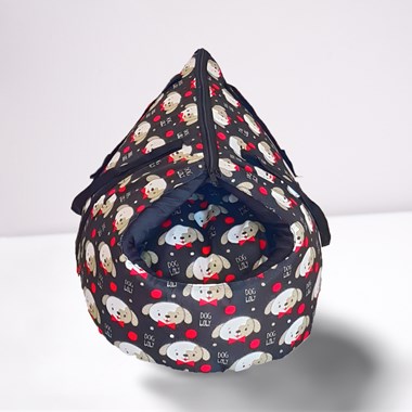 Bolsa Pet 2 em 1 Impermeável e Conversível em Caminha - Cor Dog Preto