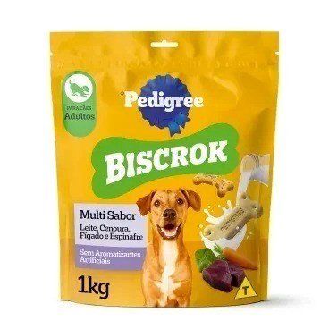 Biscoito Pedigree Biscrok para Cão Adulto Multi 1kg