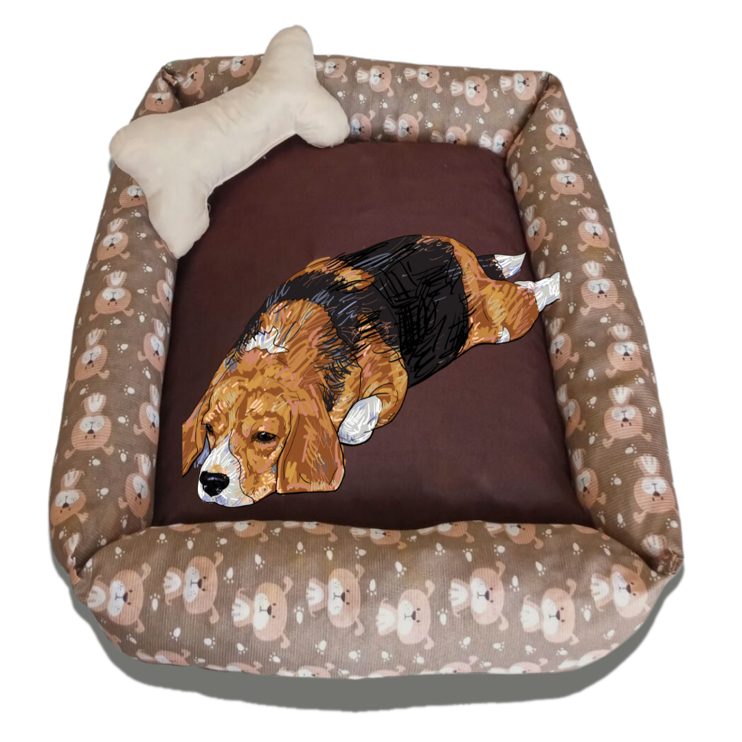 Cama Simples Grande Quadrada para Pets –  Avelã