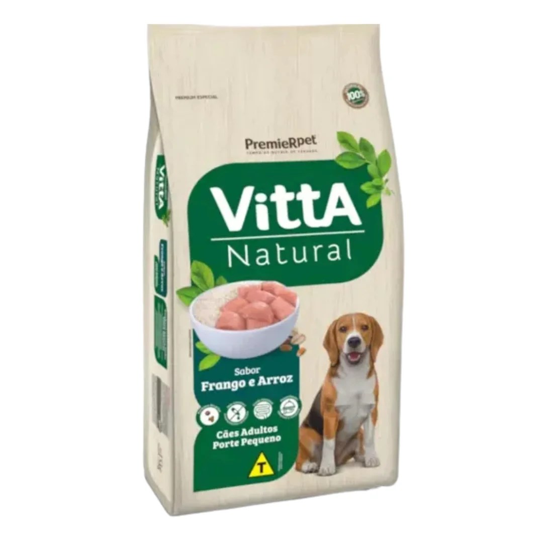 Ração Premier Vitta Natural Cão Adulto Raças Pequenas Frango e Arroz 15kg