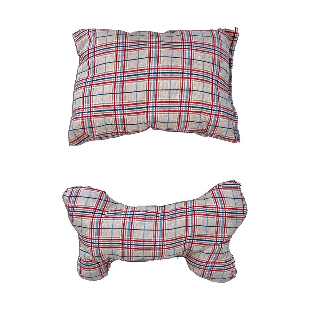 Cama Pet Gigante Impermeável  Quadrada Bella Xadrez Vermelho