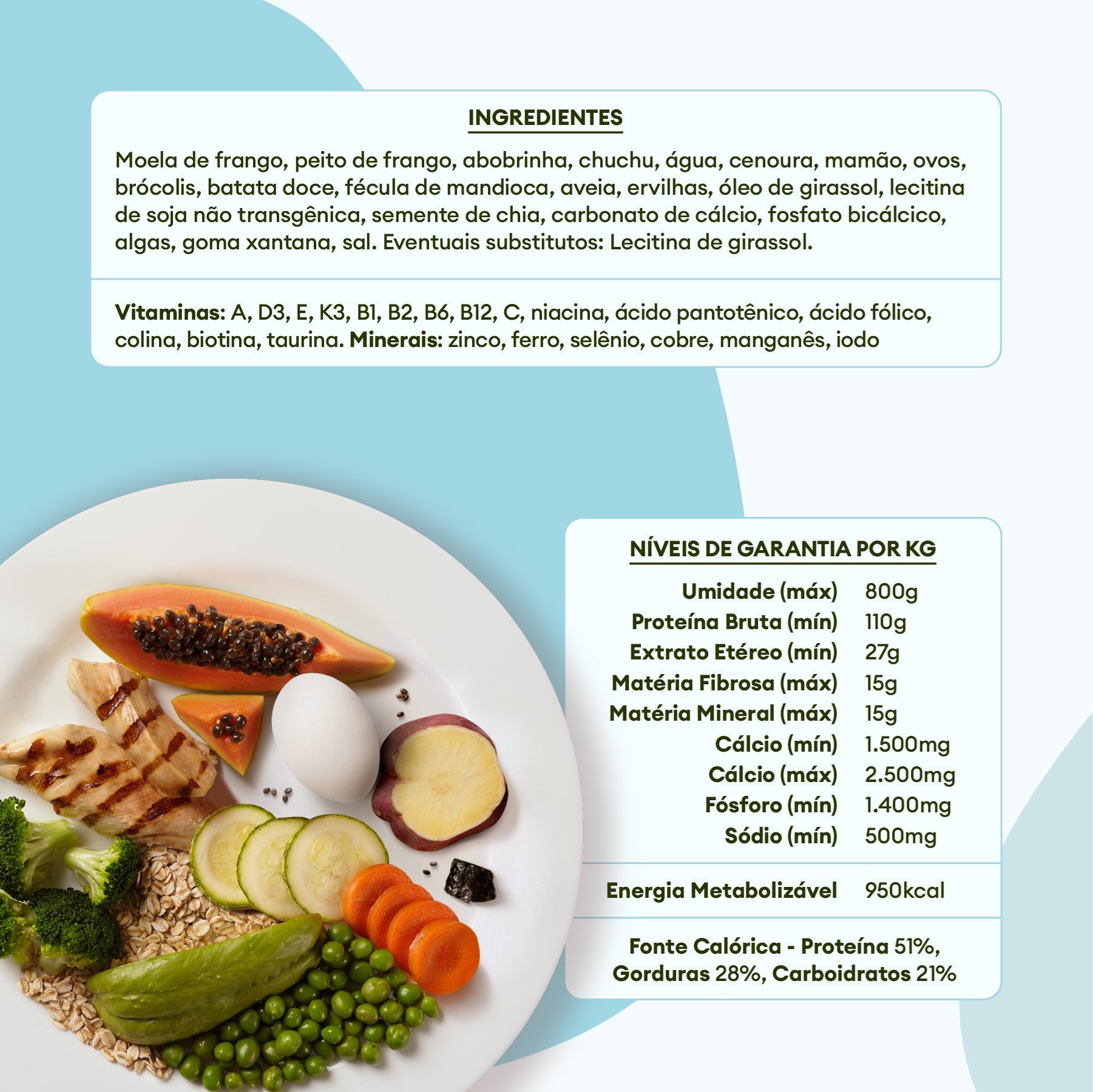 Alimentação Natural Pet Delícia Frango Fit Gato 320g