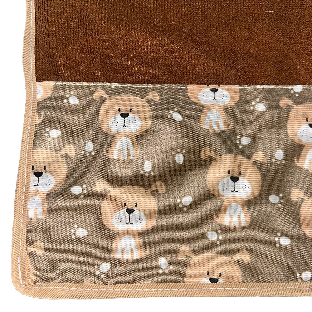 Kit 03 pçs Toalha para Banho Splash para Pets Secagem Rápida Azul, Marrom e Pink