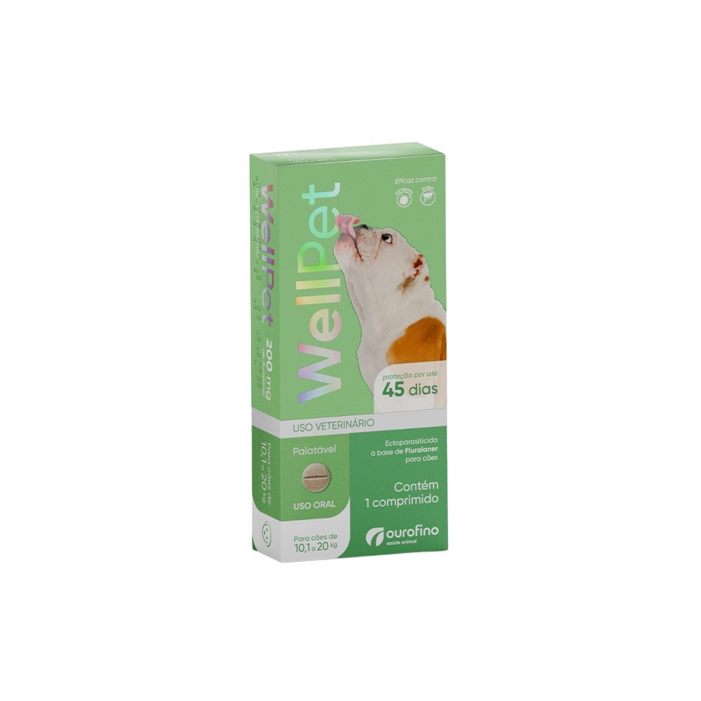 Wellpet Cães 200mg  10,1kg - 20kg    1 unidade
