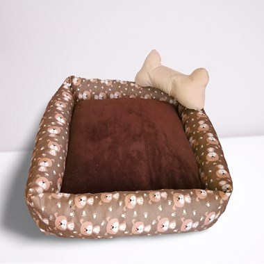 kit Enxoval Pet Completo Grande com 6 Peças Avelã 