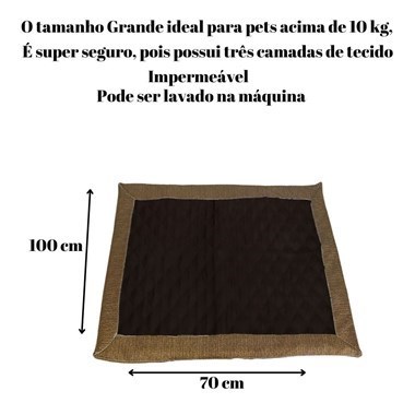 Tapete Higiênico Impermeável Reutilizável para Pets – Grande,Cacau Escuro
