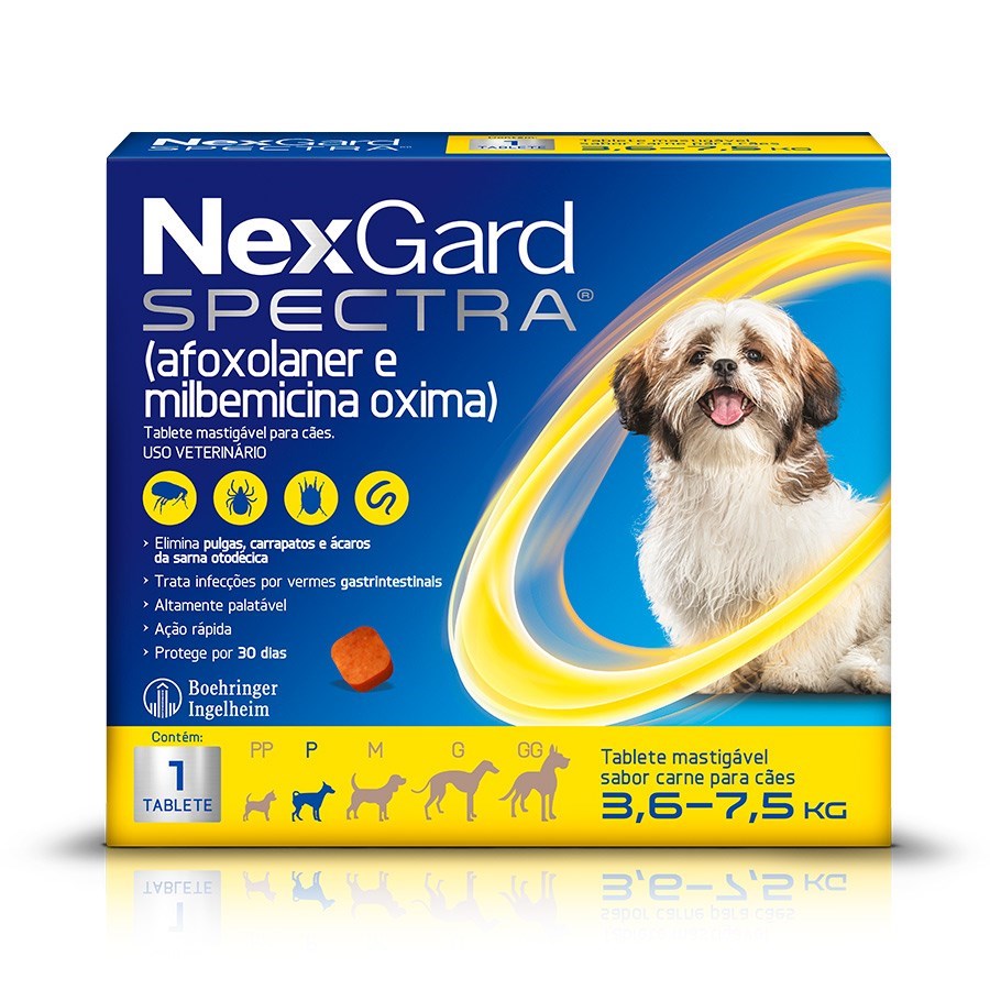 NexGard Spectra Cães P-3,6kg a 7,5Kg  1 unidade