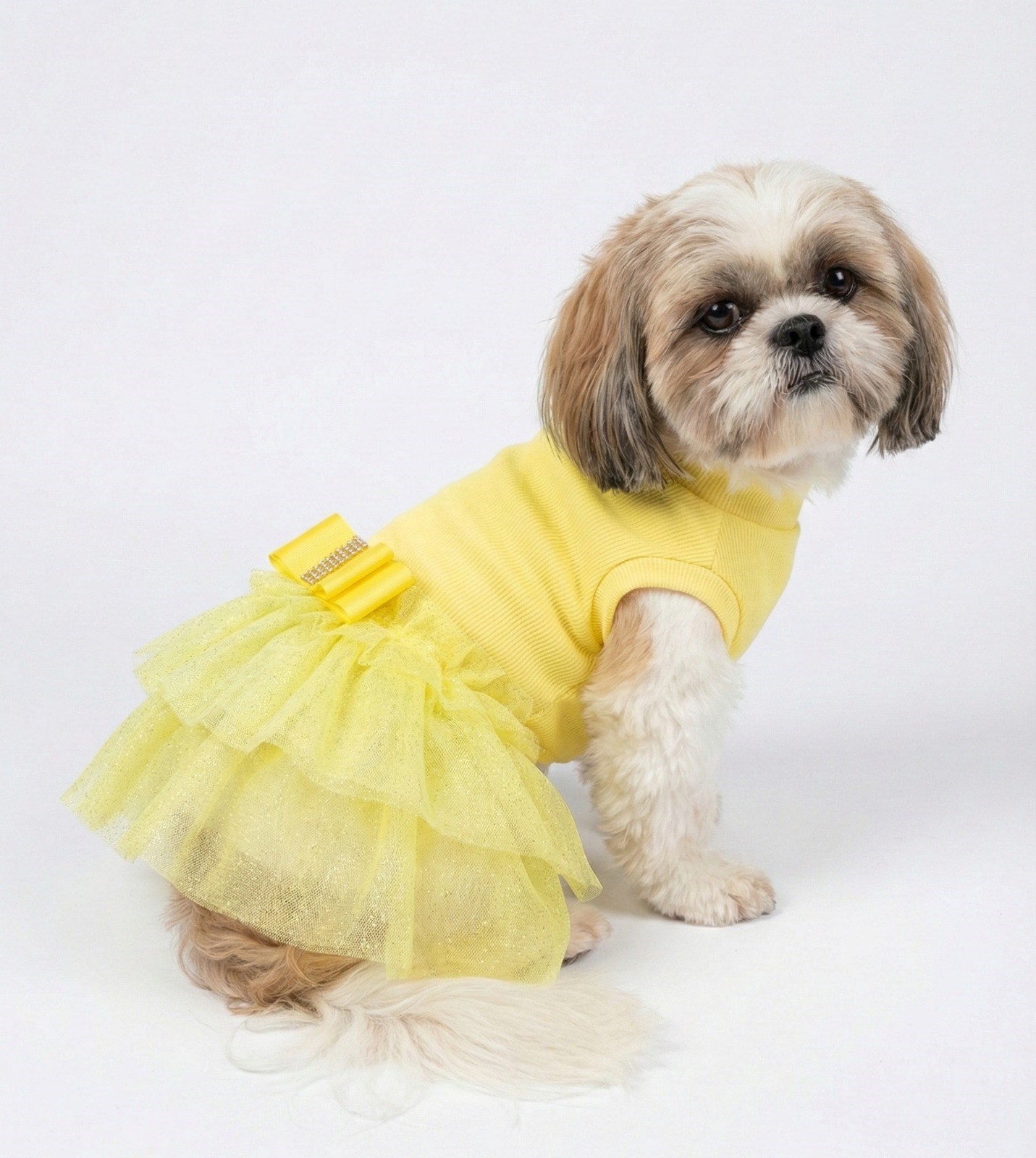 Vestido Malha Amarelo T: M