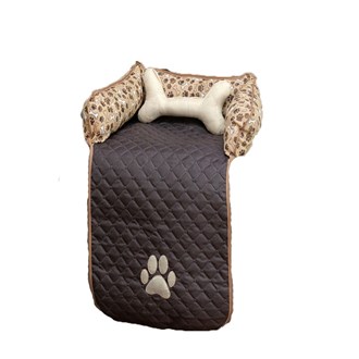 Protetor Impermeável Compacto para Sofá – Pequeno, Marrom, Ideal para Cães e Gatos