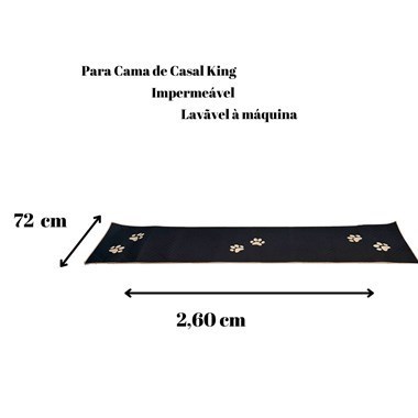 Peseira Pet Impermeável Cama King Preto