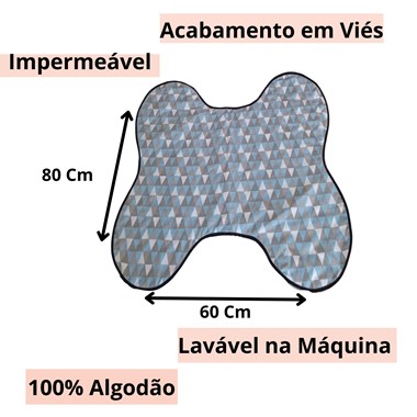 Tapete para Comedouro Pet Impermeável  Laica Rosa Azul Reutilizável