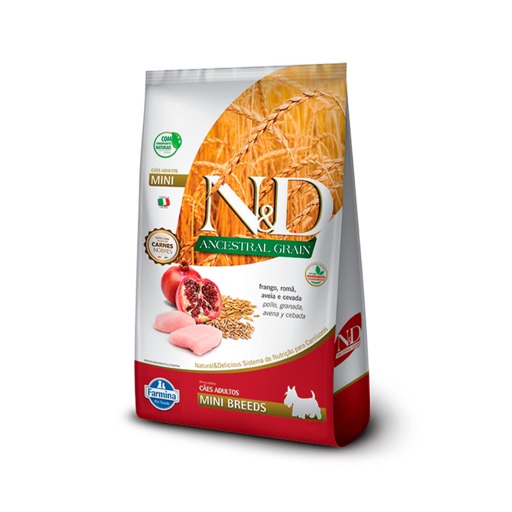 Ração N&D Ancestral Grain Cães Senior Mini Frango 2,5kg