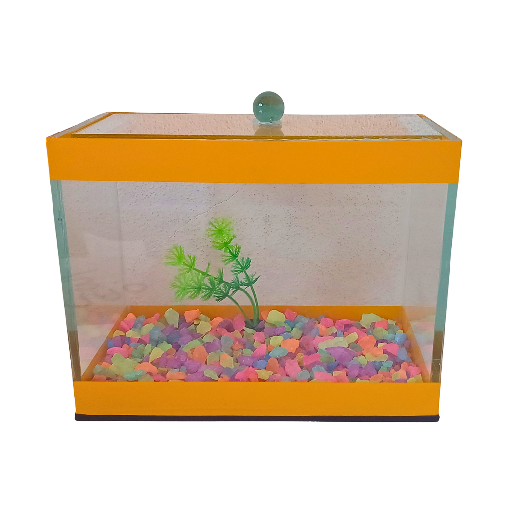 BETEIRA RETANGULAR DE VIDRO DECORADA 20 X 10 X 15 CM - 3 L