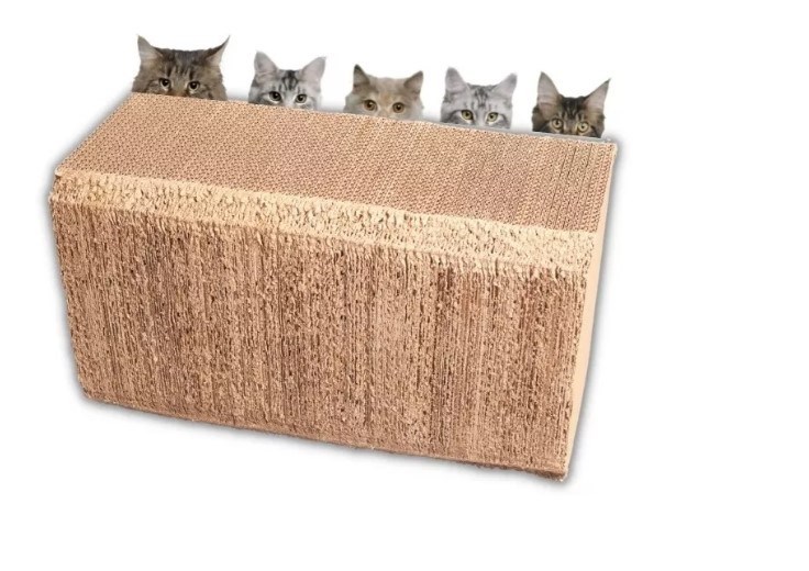 Arranhador Para Gatos Bloco Papelão Reciclável e Biodegradável 