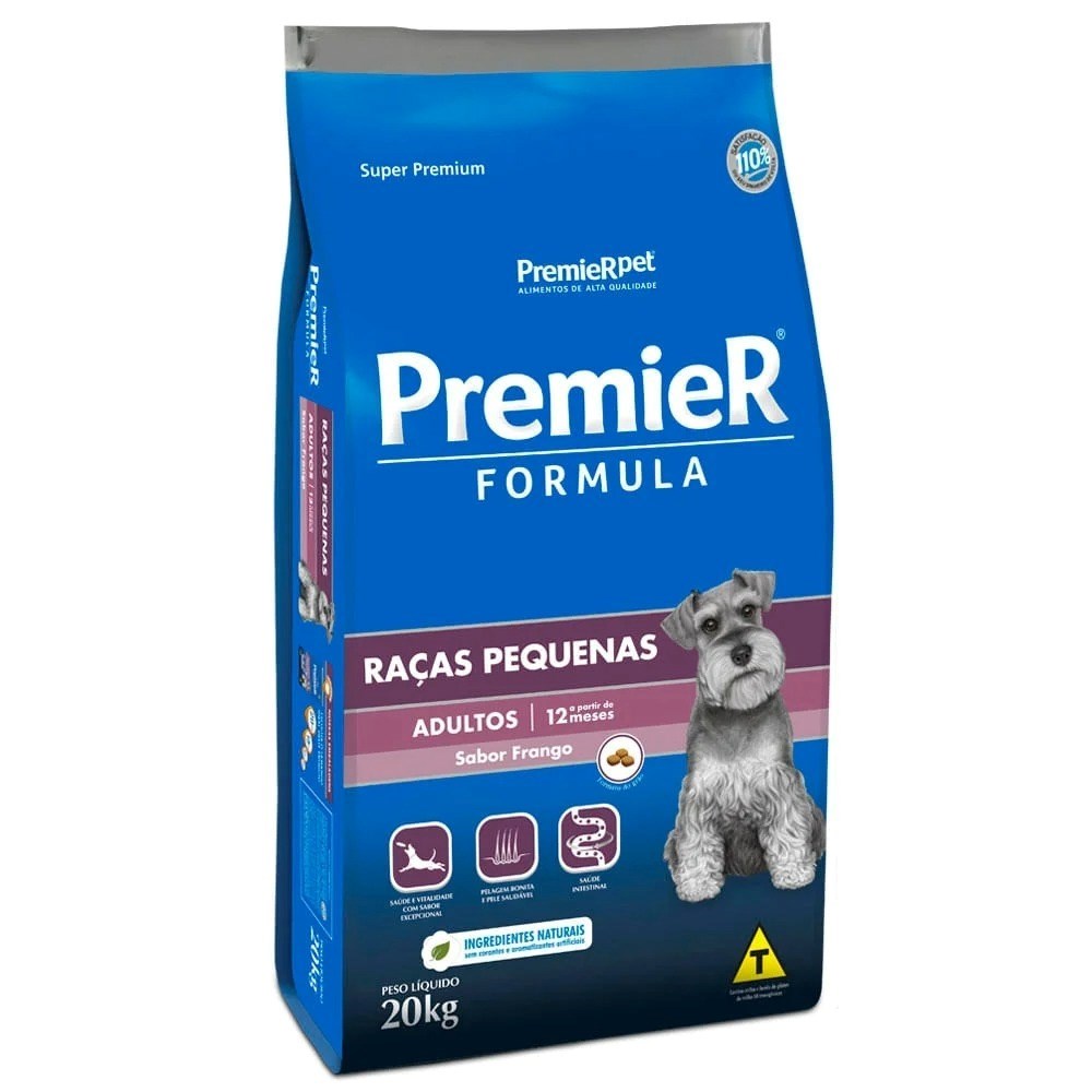 Ração Premier Fórmula Cão Adulto Raças Pequenas Frango 20kg