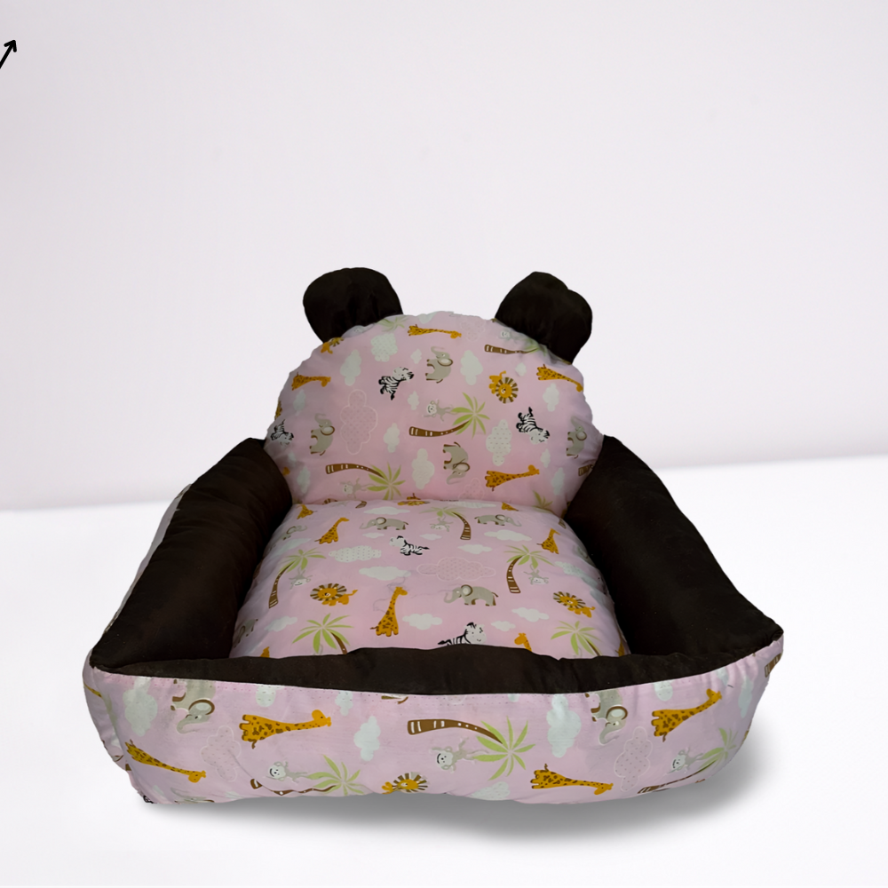 Cama Pet Impermeável Nina Rosa – Conforto e Estilo para Seu Amigo de Quatro Patas