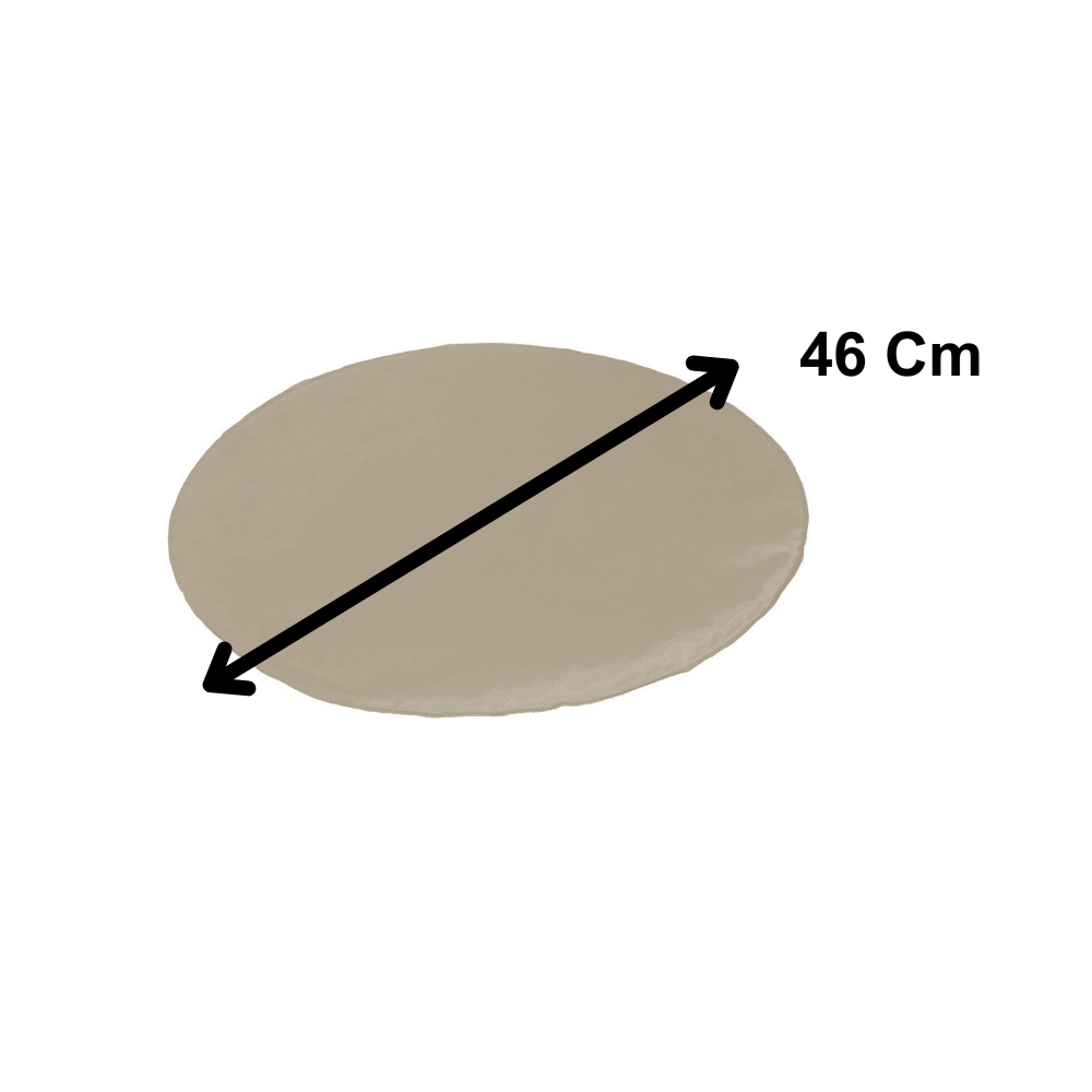 Tapete Gelado Redondo para Pets Bege Médio -  Impermeável e Refrescante para Dias Quentes para Pets