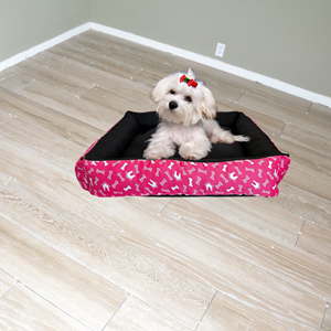 Cama Impermeável Extra Grande para Pets – Conforto e Estilo em Pink