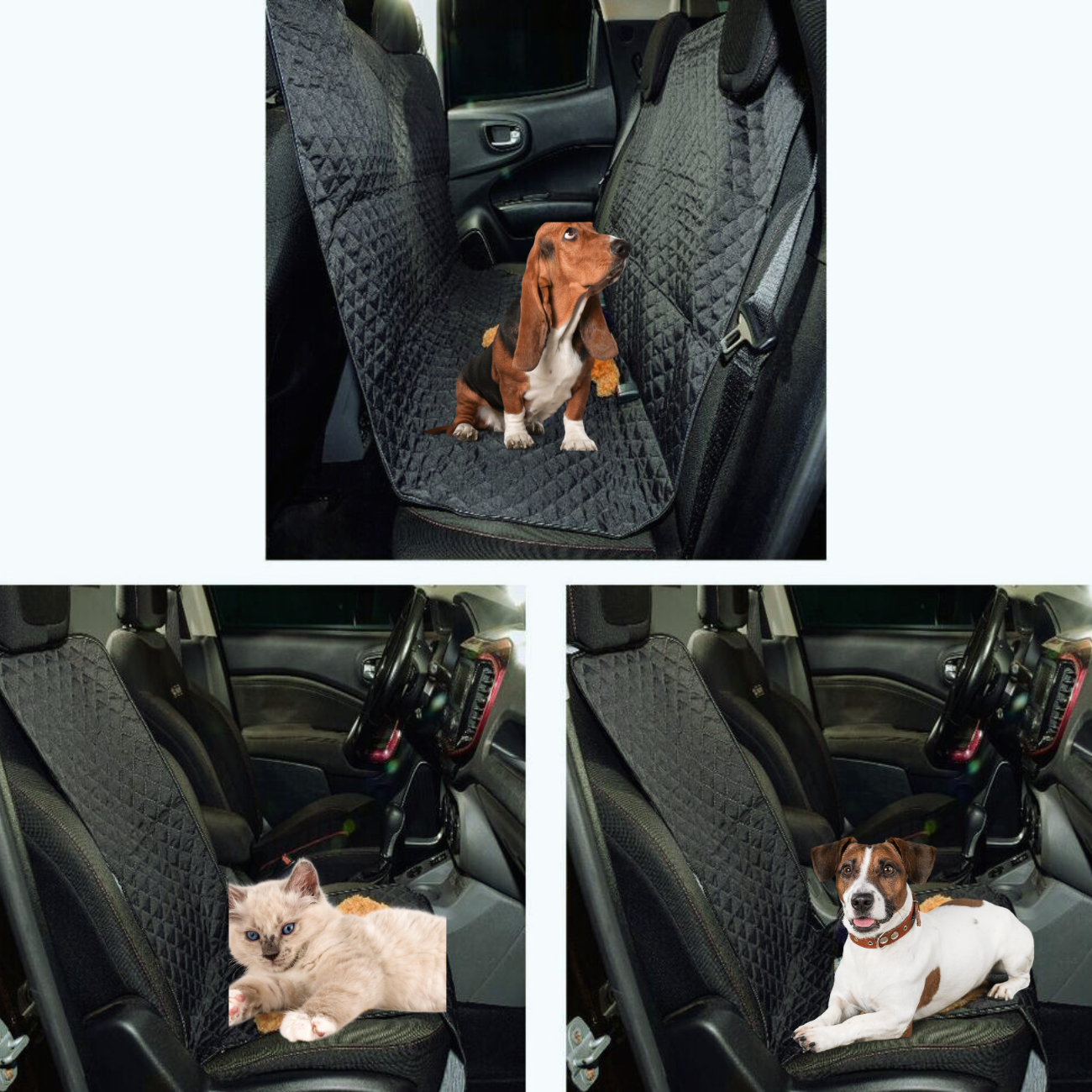 Kit Protetor Bancos de Carro Impermeavel Padrão Preto