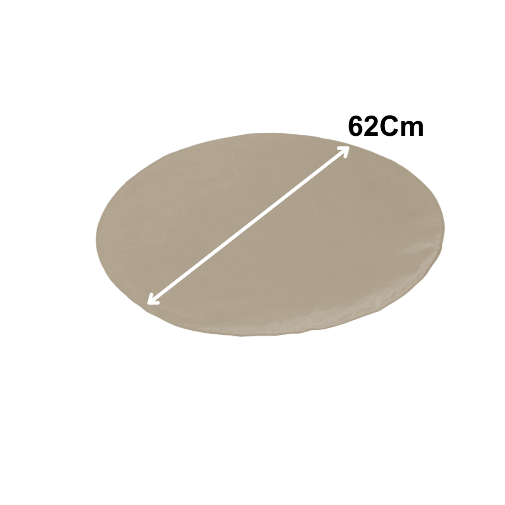 Tapete Gelado Redondo para Pets Bege Grande -  Impermeável e Refrescante para Dias Quentes para Pets