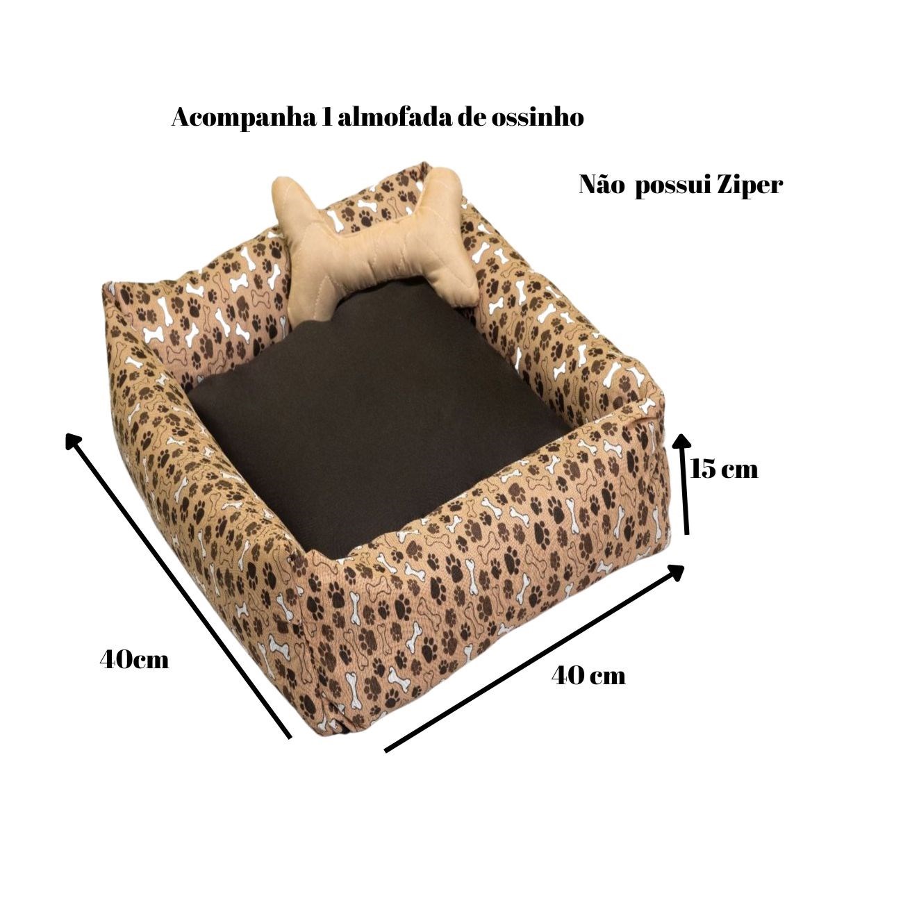 Cama Simples Pequena para Cães e Gatos Pop Marrom