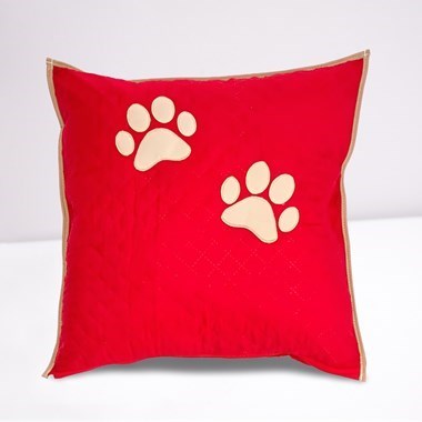 Kit 3 Pçs Peseira Almofada com Enchimento Impermeáveis  Vermelho para Cama de Solteiro