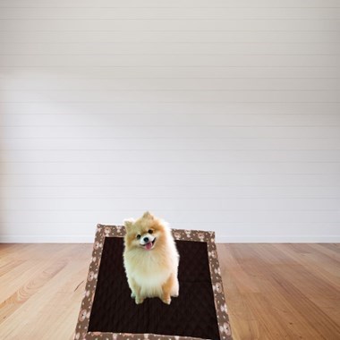 Tapete Higiênico Impermeável Pequeno para Pets – Avelã| Lavável