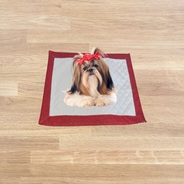 Tapete Higiênico Impermeável Grande - Branco Vermelho Reutilizável