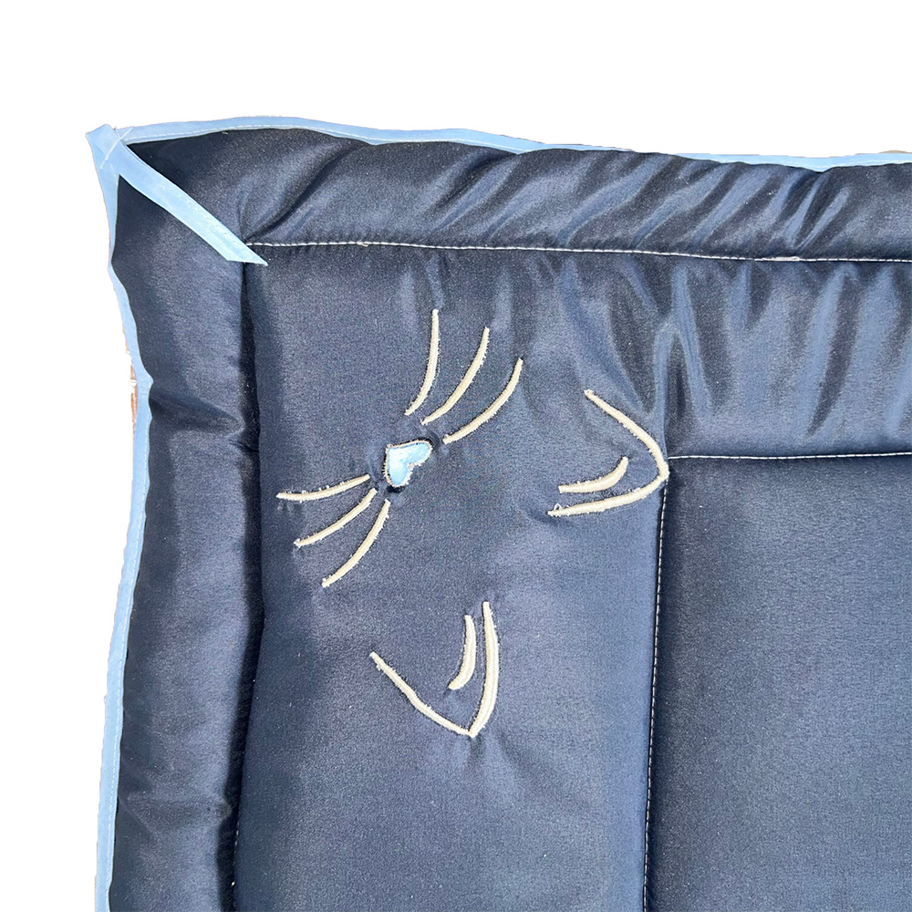 Colchonete Tapete Pet P/ Gatos Médio com Arranhador Azul