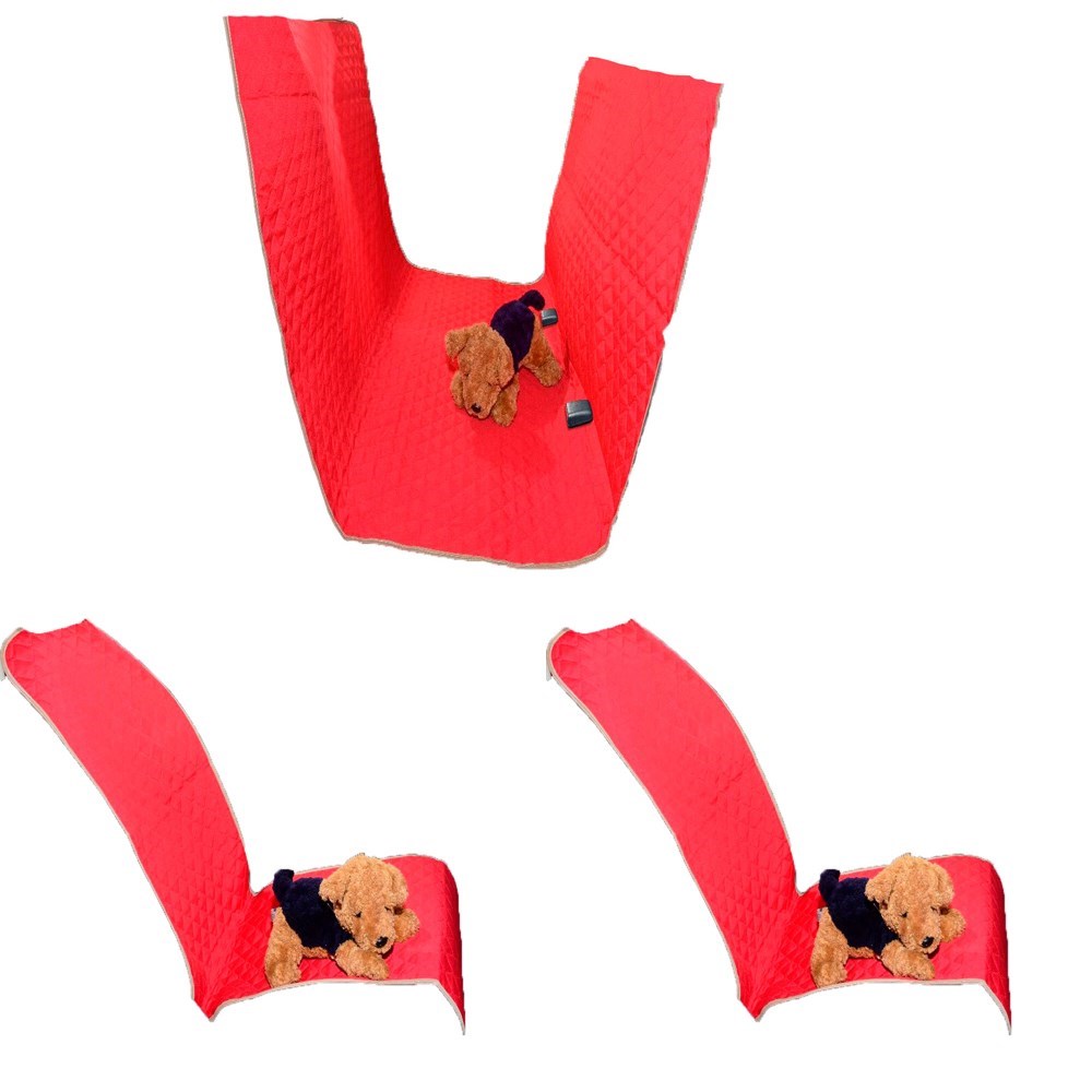 Kit 3 Peças Completo de Capas Para Bancos de Carros Impermeáveis Universal Dianteiro e Traseiro Vermelho