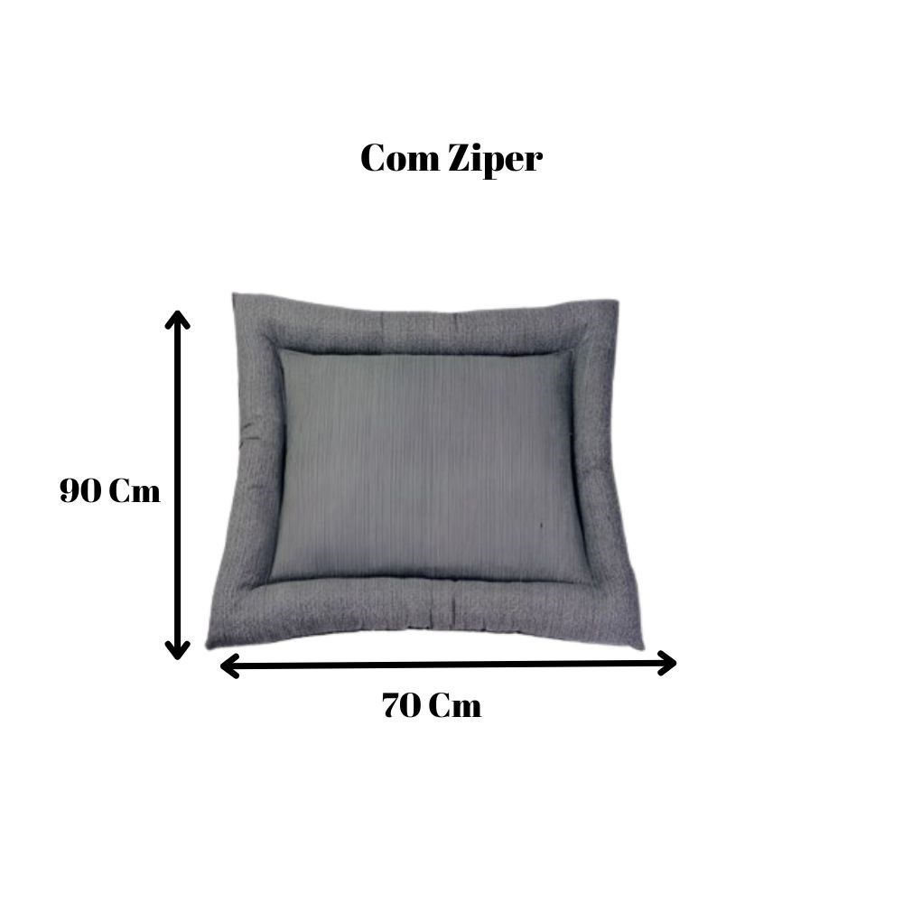 Colchonete Médio Impermeável Retangular para Pet Cor Chumbo    