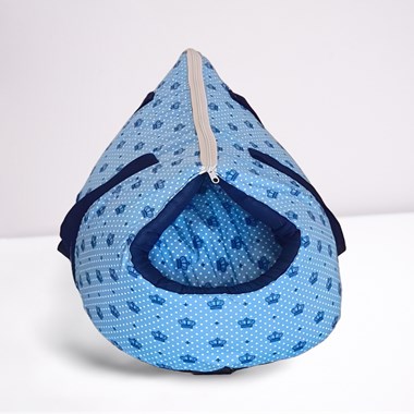 Bolsa e Cama para Pets para Transporte 2 em 1 Realeza Azul
