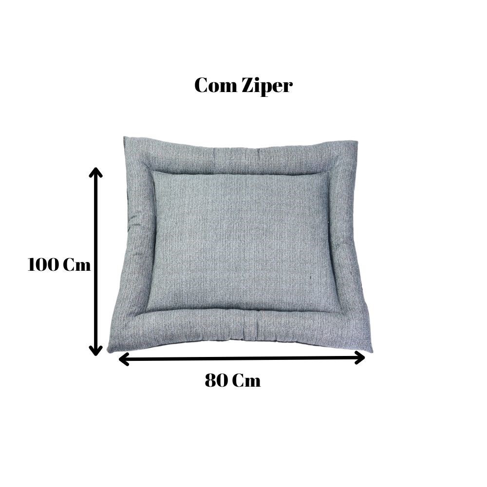 Colchonete Pet Grande Impermeável: Conforto e Estilo na Cor Chumbo