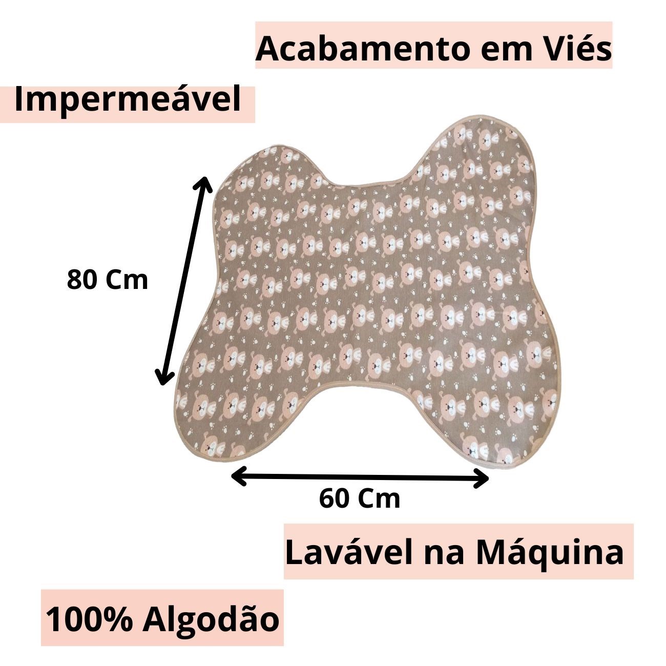 Tapete Comedouro Impermeável para Cães -Avelã | Reutilizável