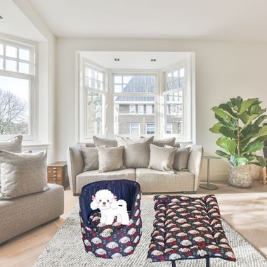 Kit 2 Pçs com Bolsa de Transporte Cama Iglu para Pet 2  em 1 e Colchonete Portátil Impermeável